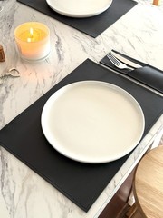 Leather Placemat Set | Rustic Handmade Table Mat | Coasters & Cutlery Holder