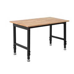 Uimoso 48 x 24 in Adjustable Workbench with 1500 lbs Capacity and Oak Wood Top