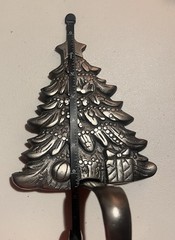 Grandeur Noel Cast Iron Silver Christmas Stocking Hanger Christmas Tree