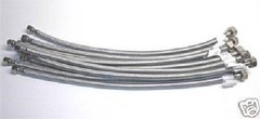 CASE OF 100 PCS 20″ STAINLESS STEEL FAUCET SUPPLY LINES 1/2″IPS X 3/8″OD