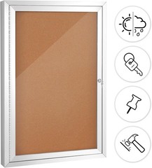 36x24in Weatherproof Outdoor Bulletin Board SWANCROWN