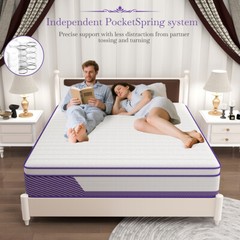 12/14 Inch Mattress Memory Foam InnerSpring Twin Full Queen King Size In A Box