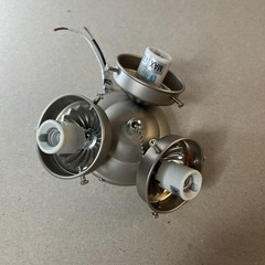 Concord 3 light turtle ceiling fan light kit Satin Nickel Silver New