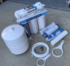 5 Stage Drinking Reverse Osmosis Home RO Water Filter System 100 GPD W/ Tank