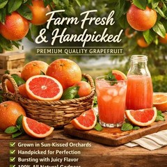 Fresh Red Grapefruit, 5 lb Bag – Sweet & Juicy Citrus Fruit