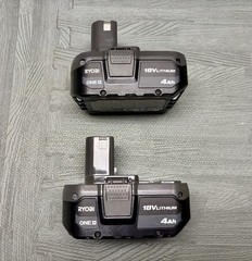 RYOBI 18V Batteries (2) 4Ah & Fast Charger NEW (2) 18V Batteries & Charger Pack