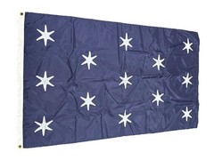 United States US Flag Flying the Colors of Quality Betsy Ross 3′ x 5′ + Box Vtg