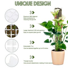 4Pcs Plastic Moss Pole Reusable Plant Support Stake for Monstera Climbing Plants