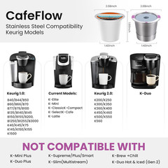 2 Pack K Cup Reusable Coffee Pods for Keurig: Stainless Steel Refillable K Cup –