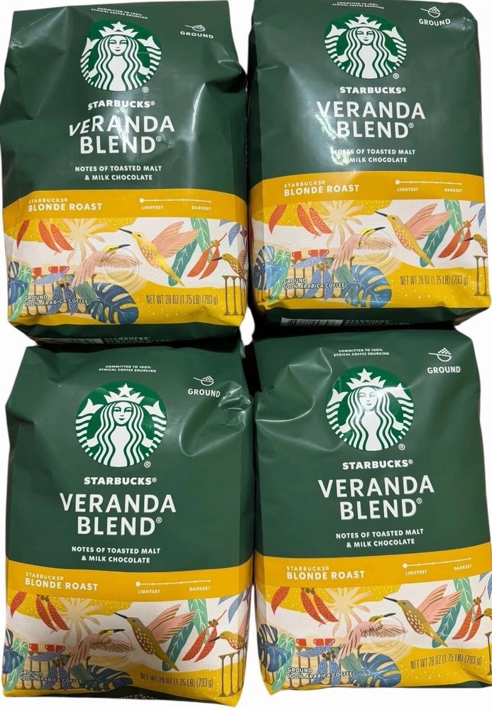 4 X Bags Of Starbucks Veranda Ground 28 oz. FRESH DATES EXP. 9/21/26