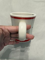Design Within Reach White Red Ceramic Coffee Mug, Novelty Text, 10onz, 1pc