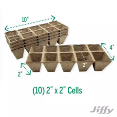 NEW Jiffy Peat Strips Seed Starter Kit 50 Biodegradable Pots Easy Plant Growth