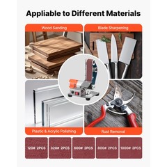 Uimoso 3-in-1 Compact Belt Sander Grinder Polisher with Adjustable 7 Speeds