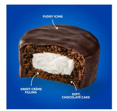 Hostess Ding Dongs Snack Cakes, Chocolate Flavor, 12.7 oz Box (10 Count)