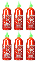 Huy Fong Sriracha Hot Chili Sauce 28 oz ( Pack of 6 ) ~10/2025