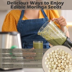 Moringa Oleifera Seeds 1 oz. Each WINGLESS & SHELLED Fresh Semillas De Moringa