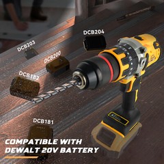 1/2″ Cordless Hammer Drill/Driver Brushless For DEWALT 20V MAX Battery 2-Speed