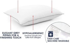 King Size Egyptian Cotton Pillow Protectors with Zipper 2 Pack 20 x 36″