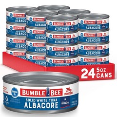 Bumble Bee Solid White Albacore Tuna in Water, 5 oz Can (Pack of 24)