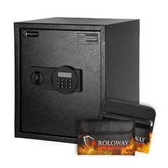 1.5 Cu Ft Digital Safe Box for Home Office Jewelry Cash Alarm 2 Bags Multi-Color