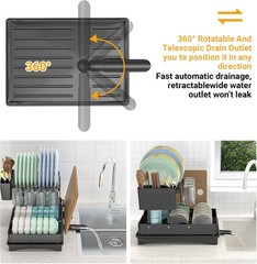 Large Dish Drying Rack,Dish Rack 2 Tier