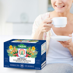 Tadin Dandelion Root Detox Tea Blend. Caffeine Free. 24 Bags. 1.19 oz. Pack of 6