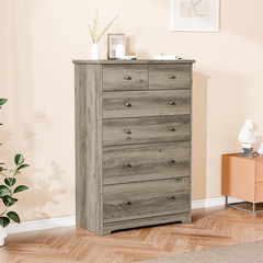 Wood Drawer Organizer with Metal Handles for Bedroom Living Room Hallway Wood