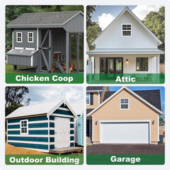 18″ x 23″ Shed Windows 2 Pack Sliding Tempered Glass Metal Mesh Screen Flush Mou