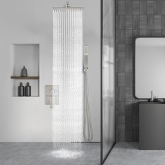Shower Faucet Set Rain Shower System with Handheld Spray Bathroom Shower Comb…