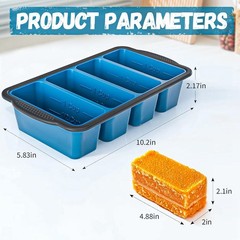 Silicone Freezer Tray With Lid, 8 Large 1 Cup Soup Freezer Molds, 2-Pack