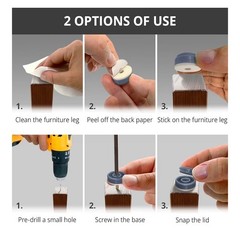 Chair Glides X-Protector – 1″ -16 Pcs Screw-on Premium Chair Furniture Gliders