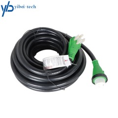 50Amp 25/30/50ft RV Extension Cord + Power Inlet Box Combo Kit Twist Lock & LED