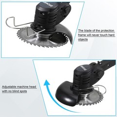 24V Cordless Weed Eater Electric Brush Cutter Lawn Edger Grass String Trimmer