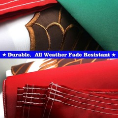 Embroidered Mexican Flag 3×5 FT 210D Heavy Duty Polyester Outdoor Mexico Flag