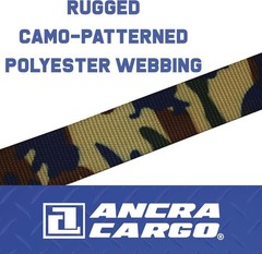 6′ Camo Ratchet Strap 400lb Load with Vinyl-Coated Hooks