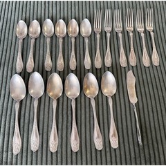 Rogers Nickel Silver Flatware Set 19 Piece – Spoons Forks Butter Knife