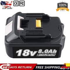 2 PCS 18V Extended Capacity 8.0Ah Battery for Makita Power Tool BL1860 BL1860B