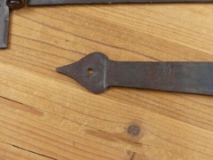 6 LARGE Strap T Hinges 18″ Tee Hand Barn Rustic Door Iron Arrow **SOME RUST**