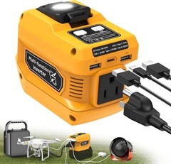 220W Power Inverter Compatible with Dewalt 20V Battery – DC 20V to 110V AC