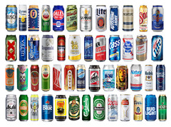 50 pcs “Beer Cans” Sticker Pack (3″ high each one)
