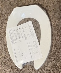 Commercial Toilet Seat Front Open, Toilet Seat Public 18.5 Inch Elongated
