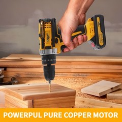 24V Cordless Drill Set Electric Power Drill 34Pcs with 3/8 Inch Keyless Chuck