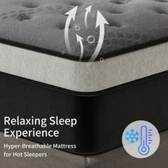 12″14″ Mattress Hybrid Gel Memory Foam Medium Firm Twin Full Queen King In A Box