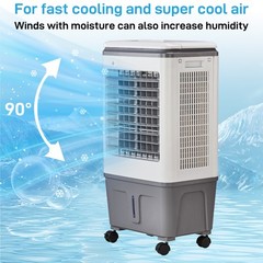 Portable Evaporative Cooler Swamp Cooler 3-in-1 5.28 Gal 7.5H Timer Humidifier