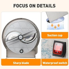 Commercial Vegetable Slicer Electric Manual Fruit Cutter Adjustable 0-13mm