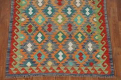 Reversible Kilim Oriental Rug 4×6 Flat-weave Southwestern Carpet for Any Room