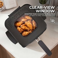 1.5L Electric Deep Fryer with Basket, Nonstick & Cool-Touch, Easy to Clean, 900W