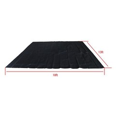 13ft*18ft Black Pond Waterproof Liner 20 Mil Thickness Fish Pond Liner HDPE
