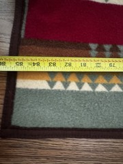 Beaver State Pendleton Wool Blanket Geometric Green Multicolor 86×106″ Large