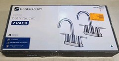 Glacier Bay Dorind 4 in. Centerset Bathroom Faucet in Polished Chrome 2-Pack